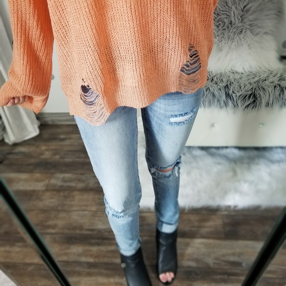 Women’s Fall Tops Soft Slouchy Loose Knit V-Neck Pullover Top Vacation - Picture 6 of 8